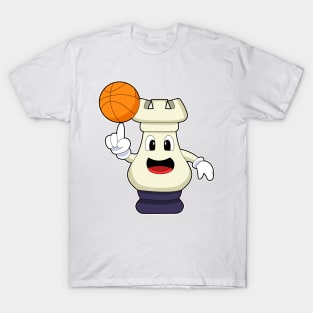 Chess piece Rook at Basketball Sports T-Shirt